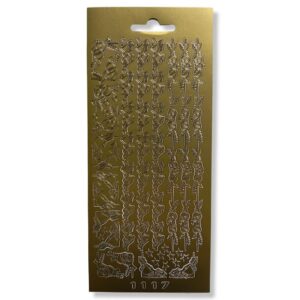 Peel-off stickervel Goud Randjes