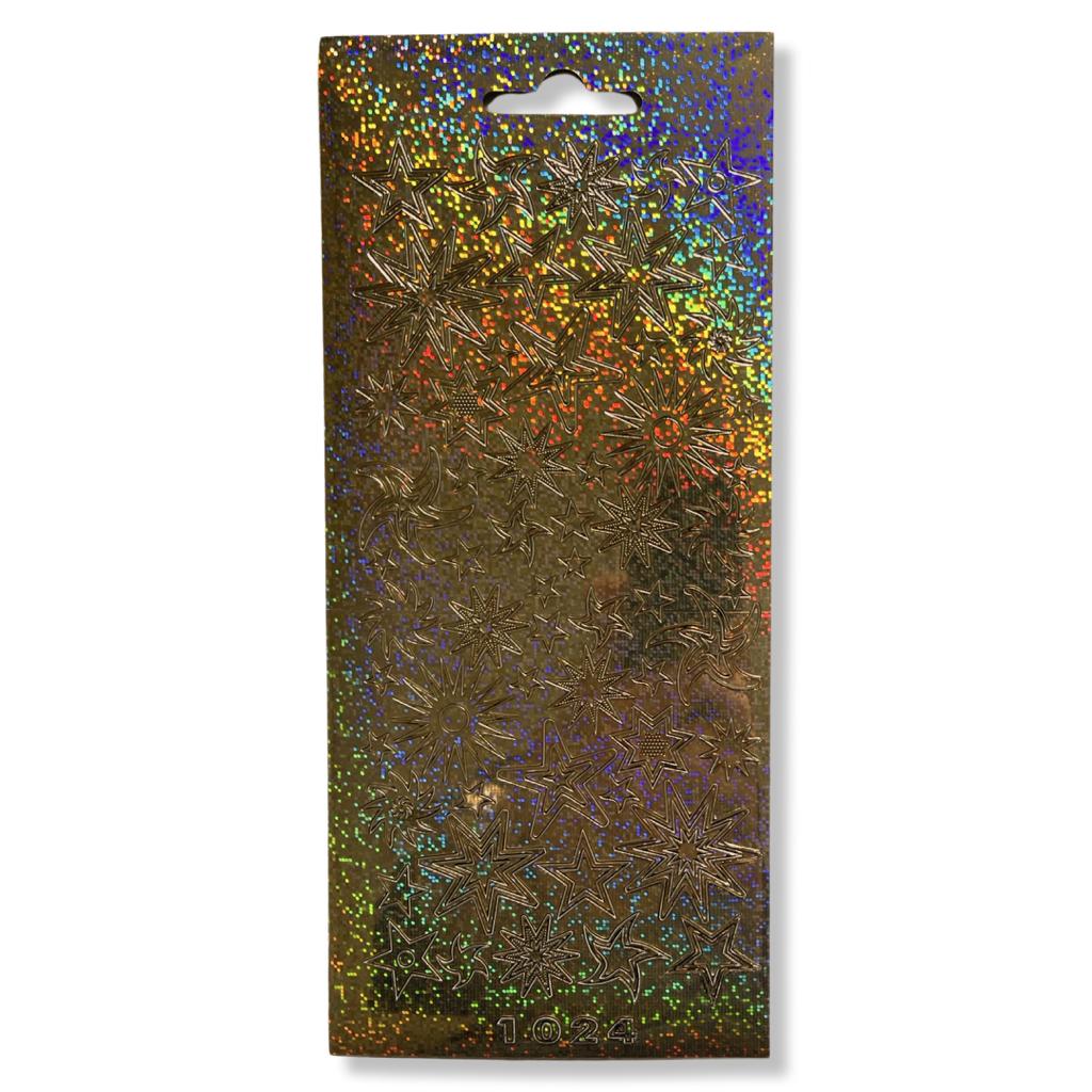 Peel-off stickervel Goud Kerststerren.08 Peel-off stickervel Goud Kerststerren