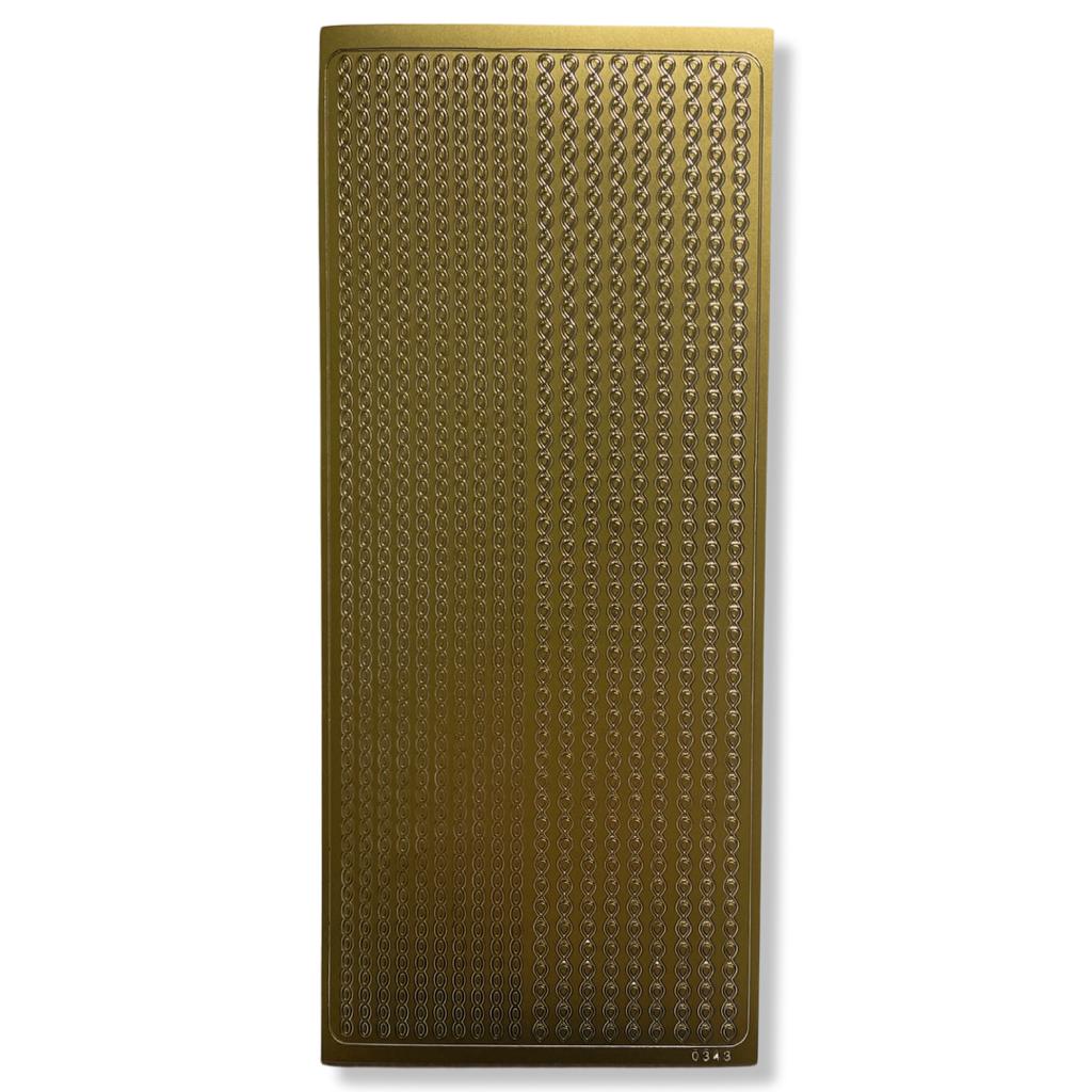 Peel-off stickervel Goud Randjes Peel-off stickervel Goud Randjes