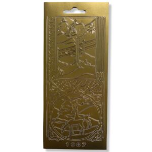 Peel-off stickervel Goud Kerstfiguren