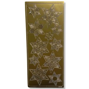 Peel-off stickervel Goud Kerststerren