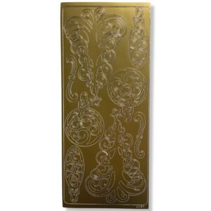 Peel-off stickervel Goud Kerstballen