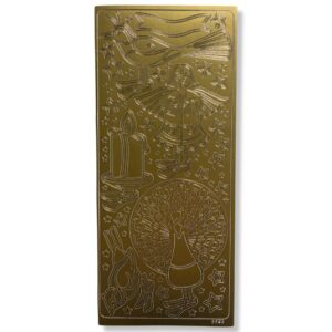 Peel-off stickervel Goud Kerstfiguren
