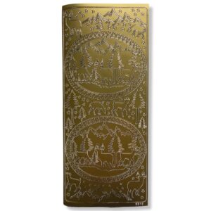 Peel-off stickervel Goud Kerstfiguren