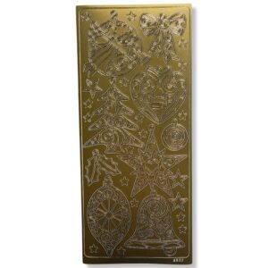 Peel-off stickervel Goud Kerstballen