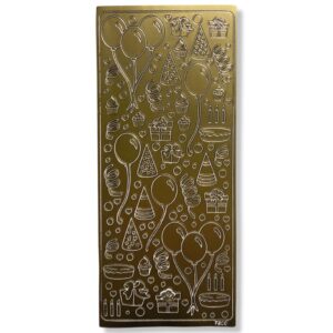 Peel-off stickervel Goud Verjaardag