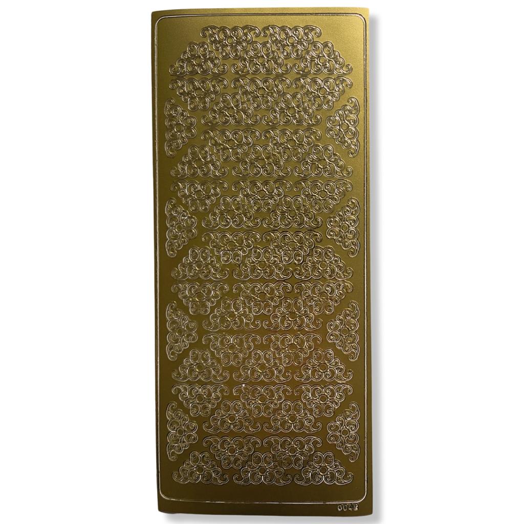 Peel-off stickervel Goud Hoekjes Peel-off stickervel Goud Hoekjes