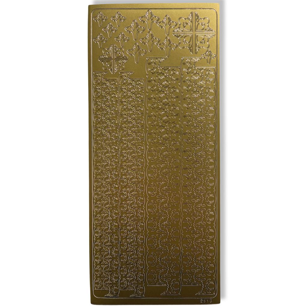 Peel-off stickervel Goud Randjes Peel-off stickervel Goud Randjes