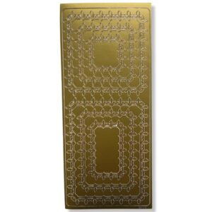 Peel-off stickervel Goud Kaders