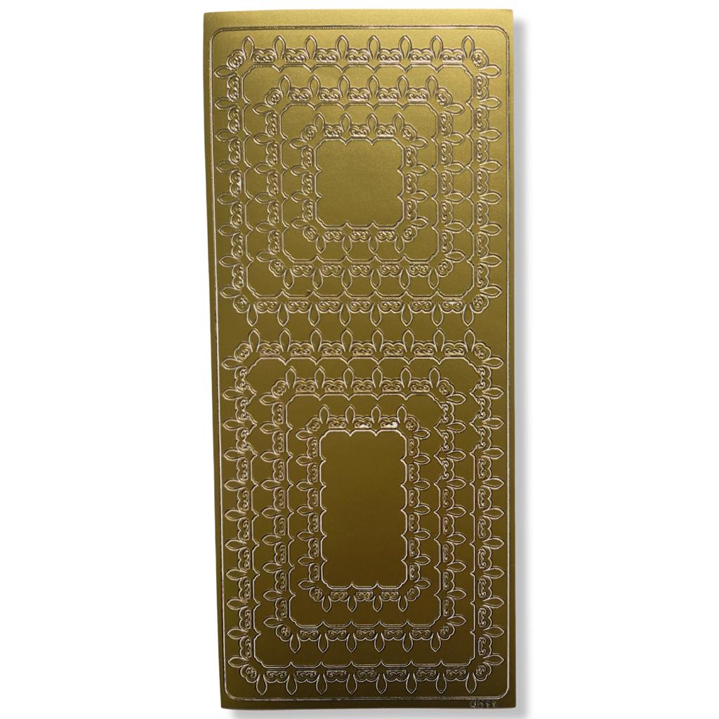 Peel-off stickervel Goud Kaders Peel-off stickervel Goud Kaders