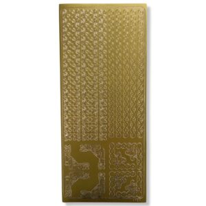 Peel-off stickervel Goud Randjes