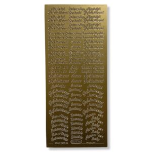 Peel-off stickervel Goud Diverse Teksten