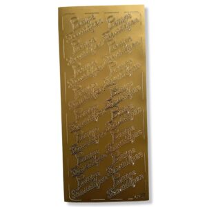 Peel-off stickervel Goud Prettige Feestdagen