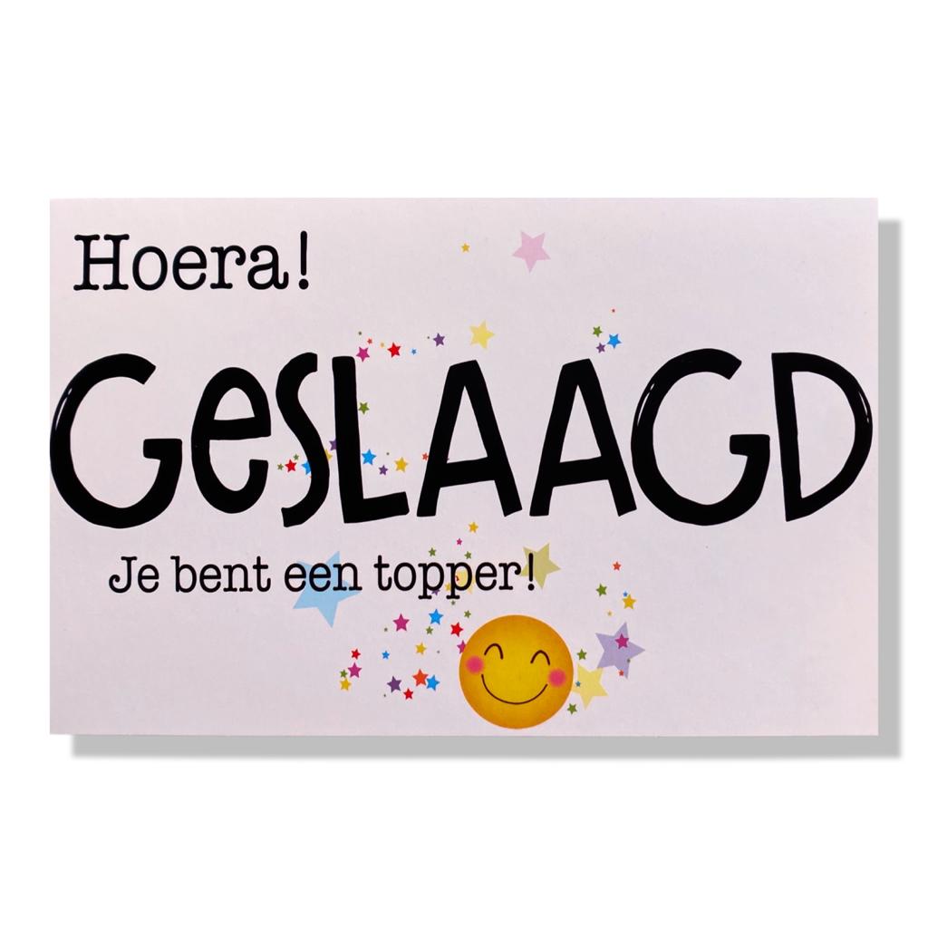 Hoera Geslaagd Wenskaart , je bent een topper! Hoera Geslaagd Wenskaart , je bent een topper!