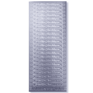 Stickervel Zilver Prettige feestdagen