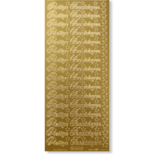 Stickervel Goud Prettige Feestdagen