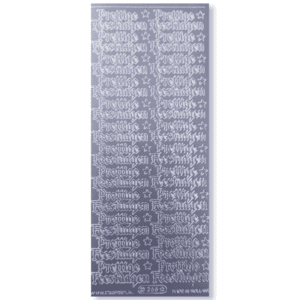 Stickervel Zilver Prettige feestdagen