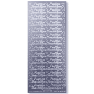 stickervel Zilver Prettige feestdagen