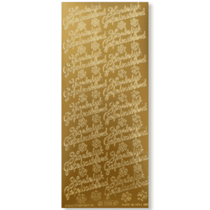 Stickervel Goud Hartelijk Gefeliciteerd