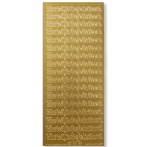 Stickervel Goud Hartelijk Gefeliciteerd