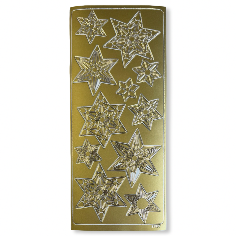 Peel-Off Stickervel Goud Sterren Peel-Off Stickervel Goud Sterren
