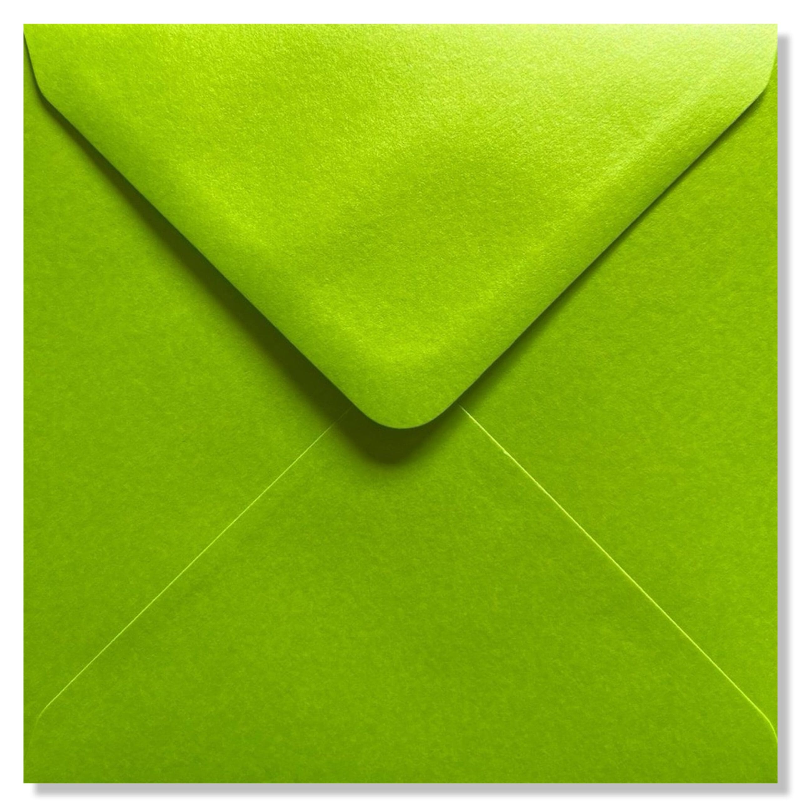 vierkante enveloppen metallic Lime groen vierkante enveloppen metallic Lime groen