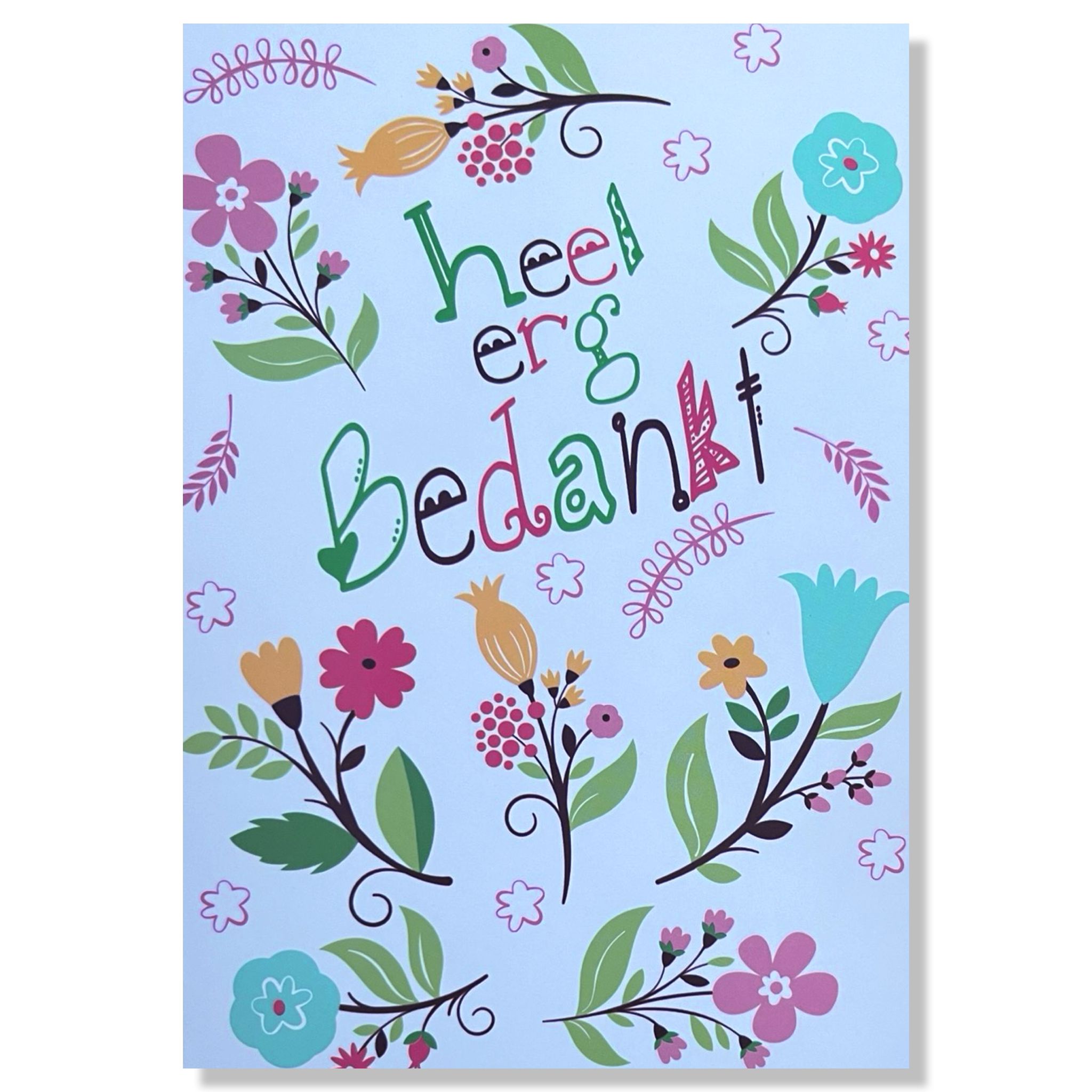 Heel erg bedankt wenskaart Heel erg bedankt wenskaart