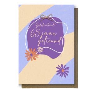 65 jaar getrouwd wenskaart