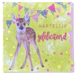 Dierenkaart Hartelijk Gefeliciteerd