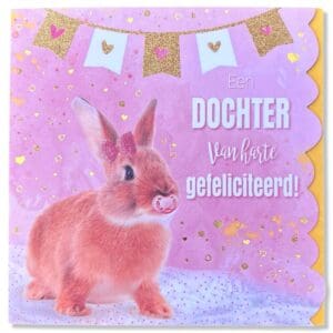DierenkaartEen Dochter van harte Gefeliciteerd