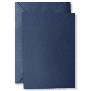 Kaarten met enveloppen metallic Blauw