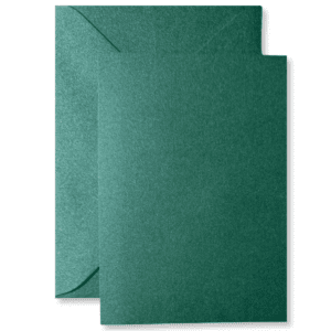 Kaarten met Enveloppen Metallic Groen