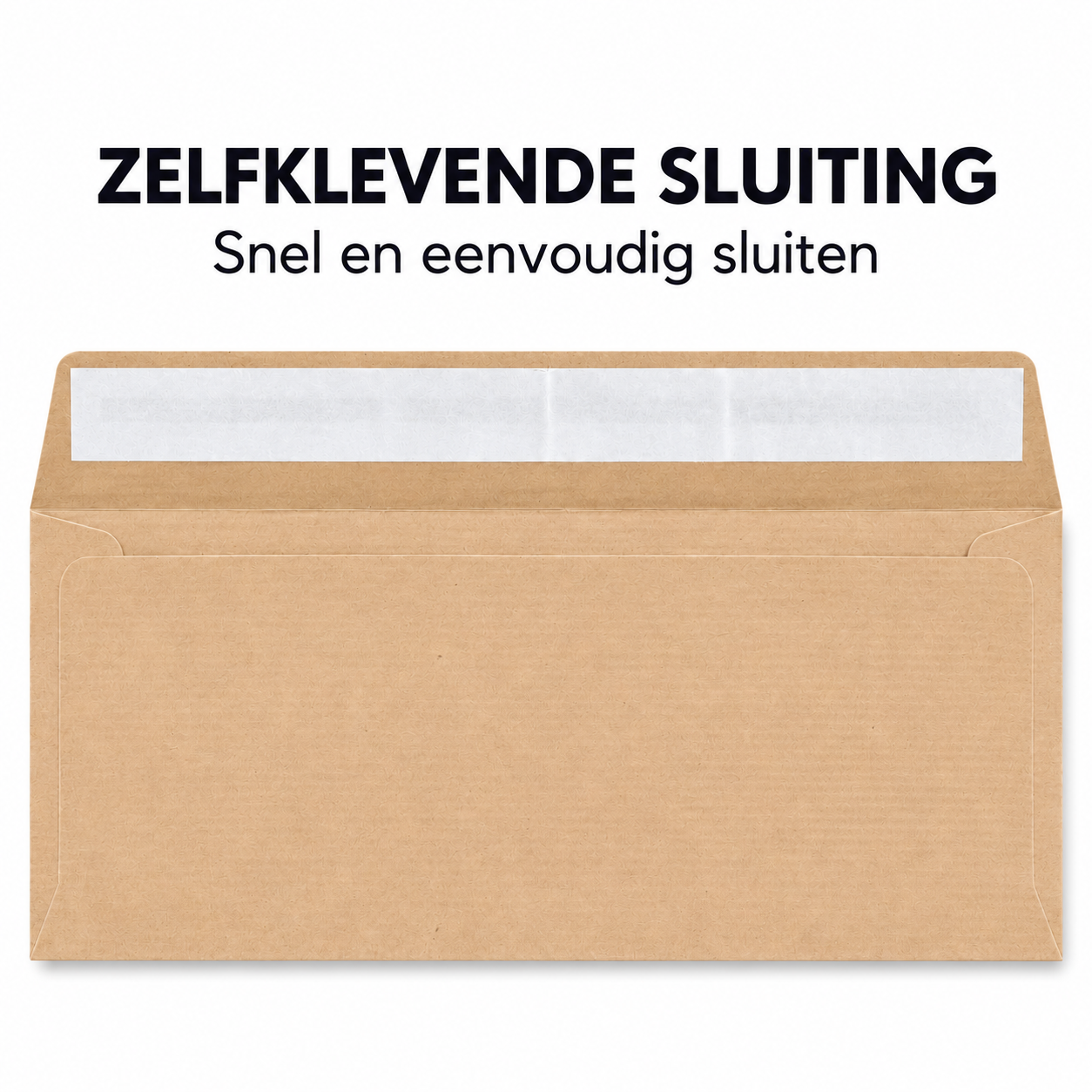 Enveloppen 11x22cm Kraft bruin Enveloppen 11x22cm Kraft bruin