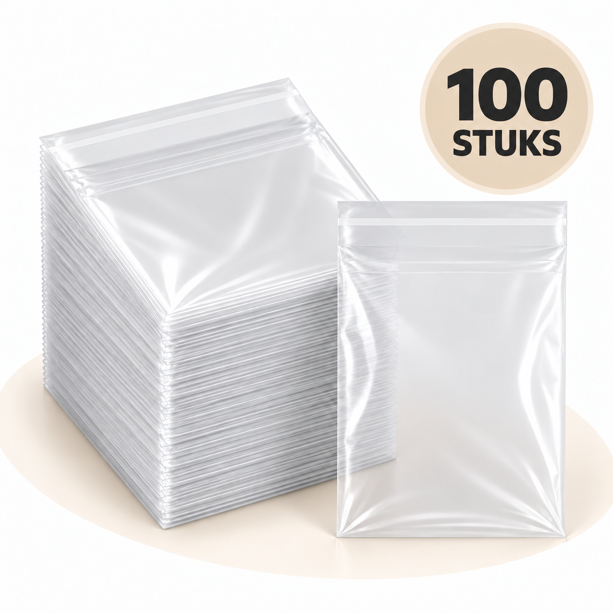 Transparante zakjes 12 × 18 cm, 100 stuks