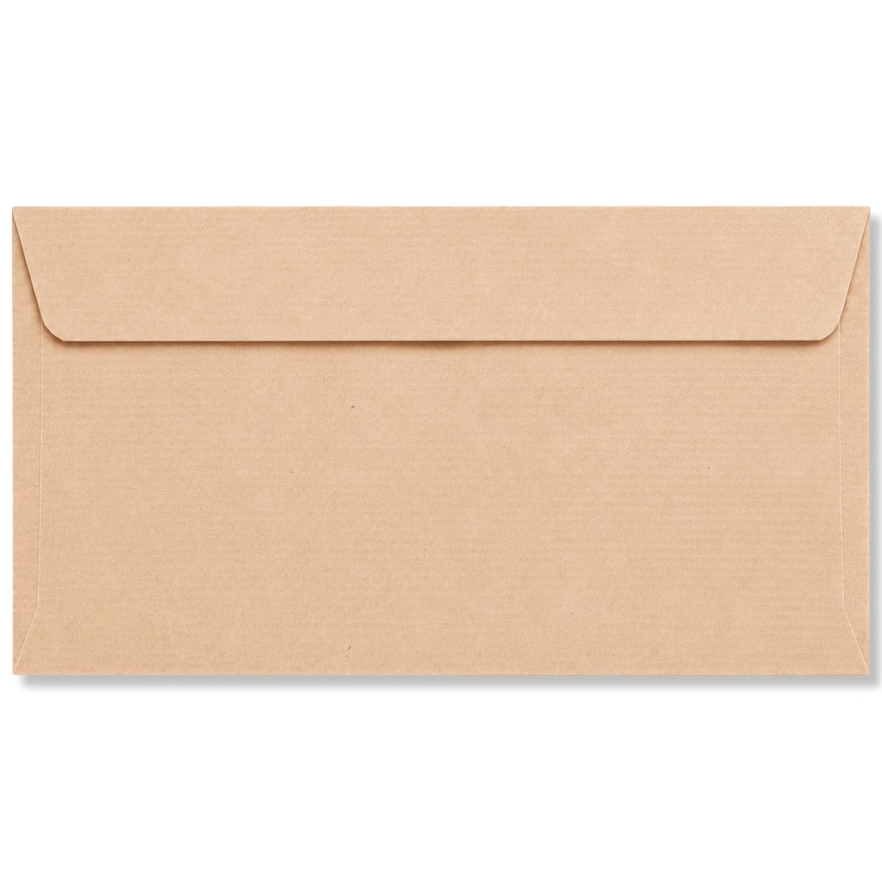Enveloppen 11x22cm Kraft bruin Enveloppen 11x22cm Kraft bruin