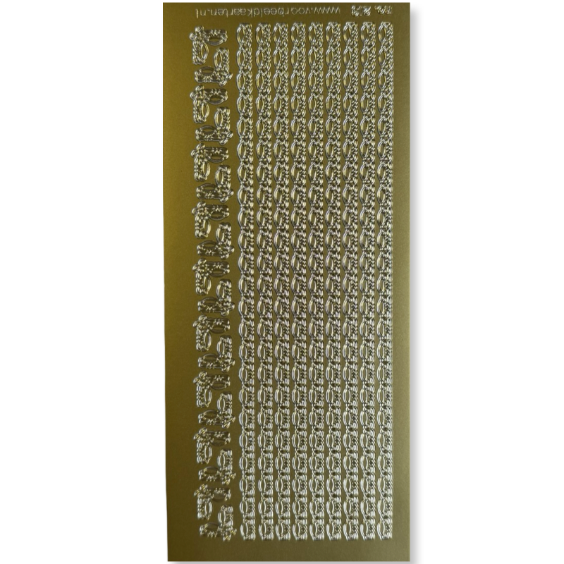 Stickervel Goud Randjes & Hoekjes Stickervel Goud Randjes & Hoekjes