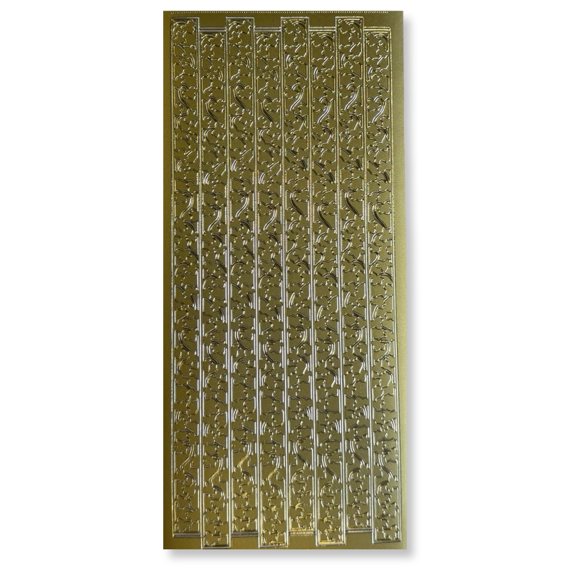 Peel-Off Stickervel Goud Randjes Peel-Off Stickervel Goud Randjes