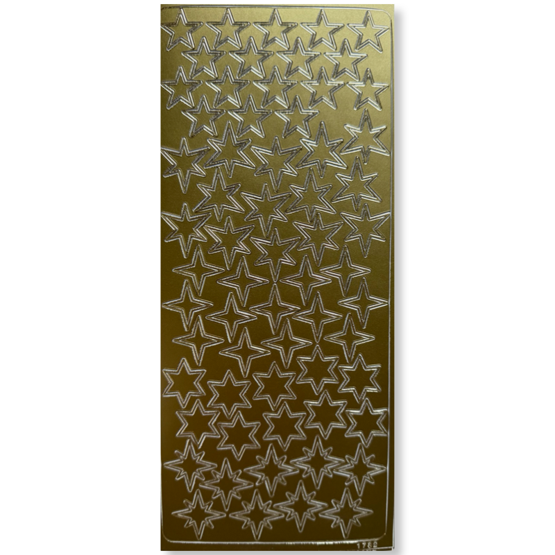 Peel-Off Stickervel Goud Sterren Peel-Off Stickervel Goud Sterren