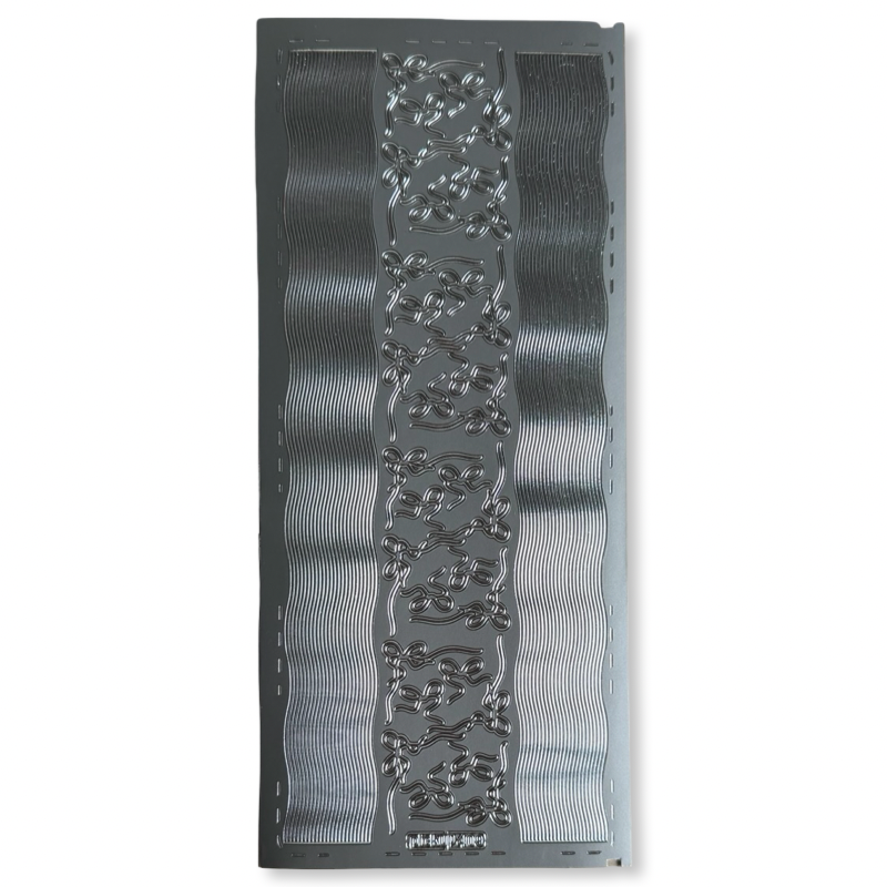 Peel-Off Stickervel Zilver Randjes en Hoekjes Peel-Off Stickervel Zilver Randjes en Hoekjes