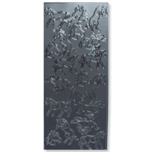 Peel-Off Stickervel Zilver Paarden