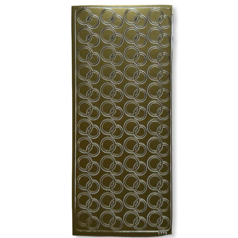 Peel-Off Stickervel Goud Ringen Peel-Off Stickervel Goud Ringen