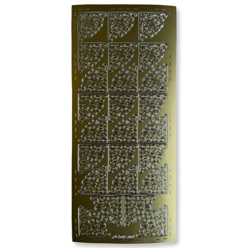 Peel-Off Stickervel Goud Hoekjes Peel-Off Stickervel Goud Hoekjes