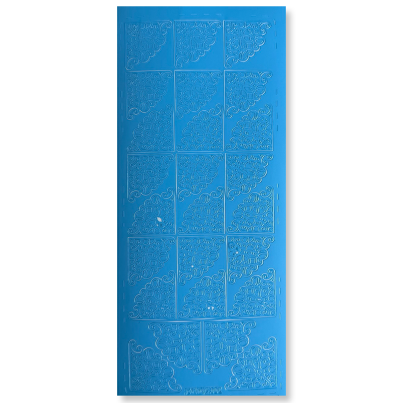Peel-off Stickervel Blauw Hoekjes Peel-off Stickervel Blauw Hoekjes