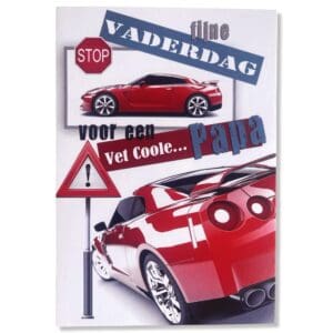 Fijne vaderdag voor een vet coole papa Vaderdagkaart