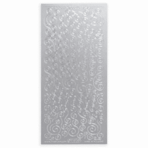 Stickervel Zilver Randjes