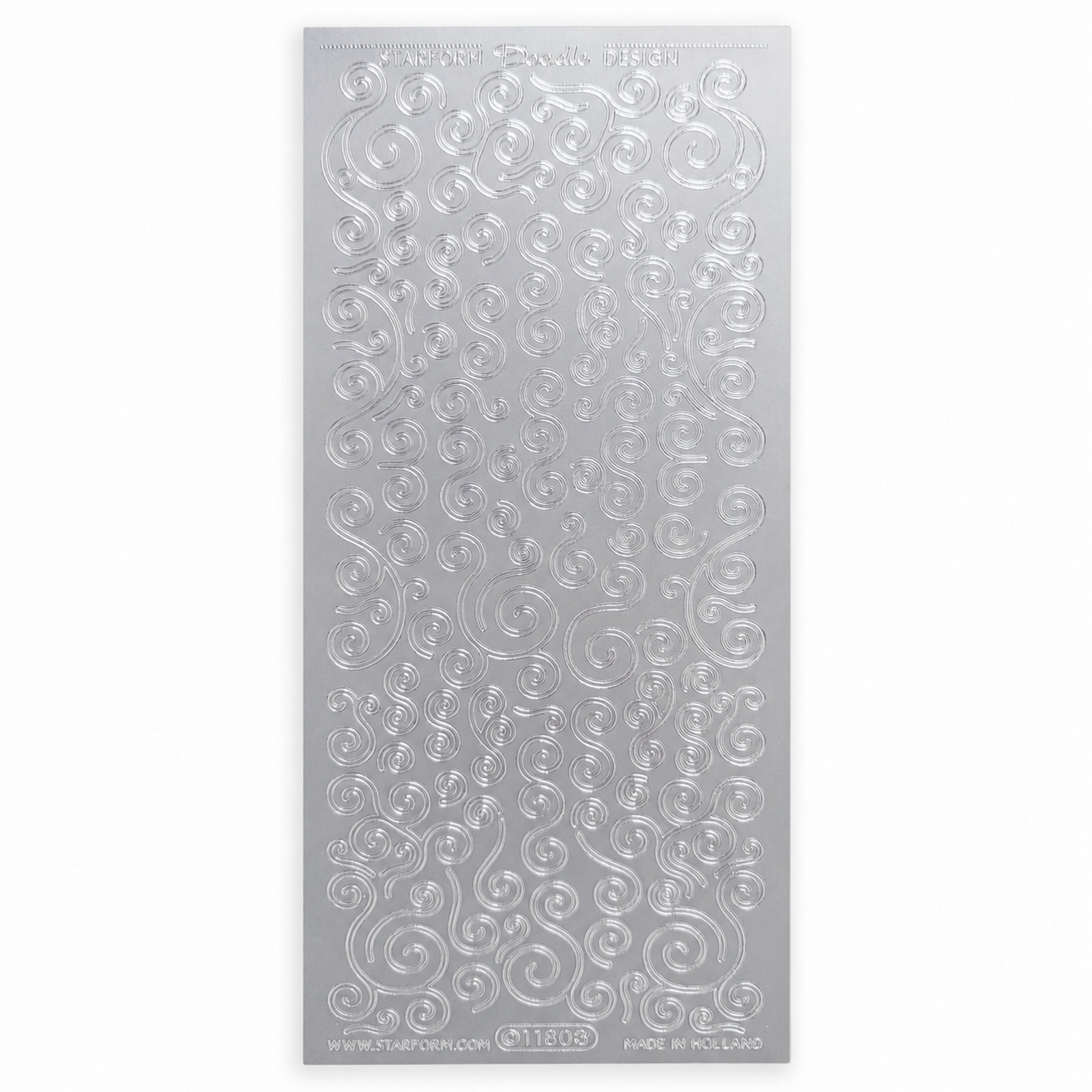 Stickervel Zilver Randjes Stickervel Zilver Randjes