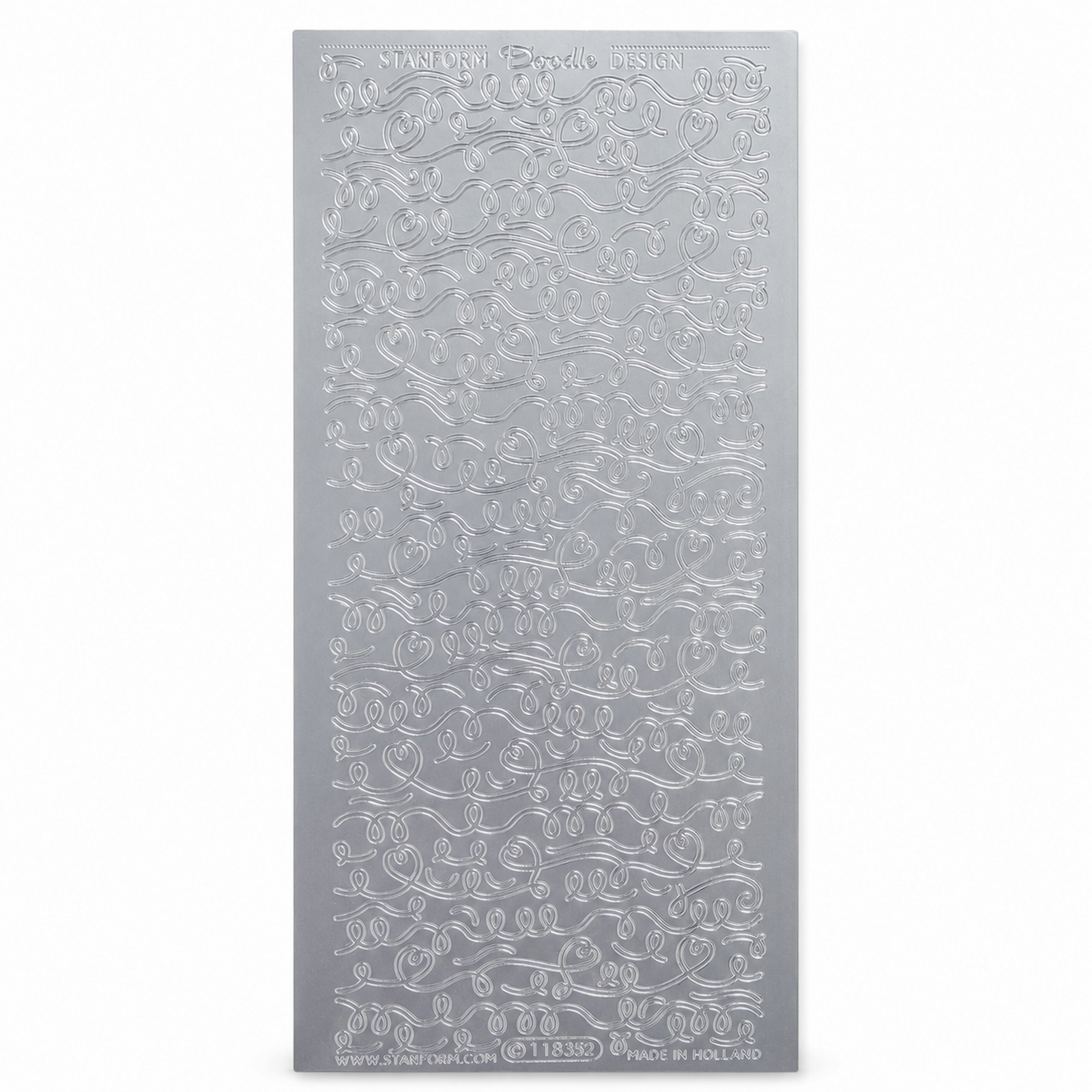 Stickervel Zilver Randjes Stickervel Zilver Randjes