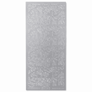 Stickervel Zilver Huwelijk