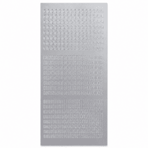 Stickervel Zilver Alfabet
