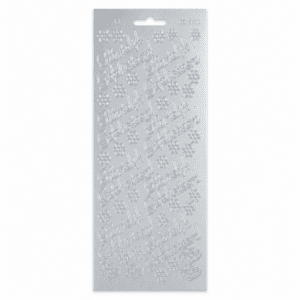 Stickervel Zilver Hartelijk Gefeliciteerd